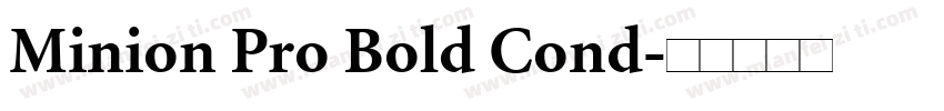 Minion Pro Bold Cond字体转换